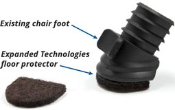 Floor Protectors for National Public Seating Airflex Series Folding Chairs