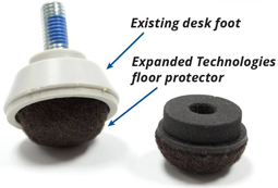 Floor Protectors for Illustrations V2 Adjustable Height Classroom Desks